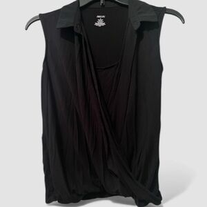 Jennifer Lopez Black Sleeveless Blouse